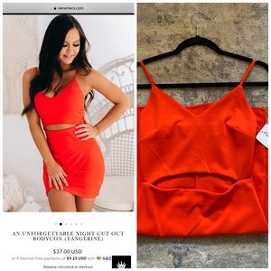 NanaMacs red cutout bodycon